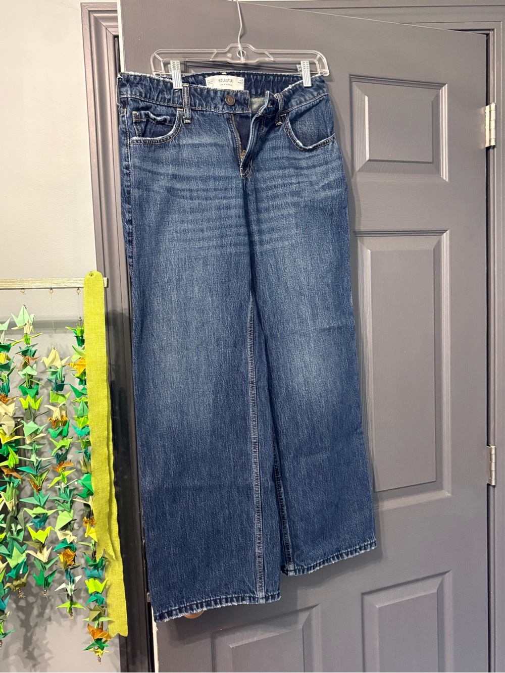 Hollister Dark Blue Wide-Leg Jeans